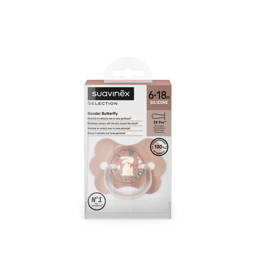 Smoczek fizjologiczny SX Pro 6-18m - króliczek różowy | Wonderland 3