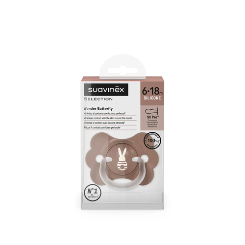 Smoczek fizjologiczny SX Pro 6-18m - króliczek brązowy | Wonderland 3