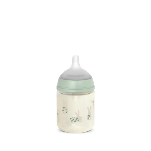 Butelka szklana SX Pro 120 ml, przepływ wolny S – króliczek zielony | Wonderland 2
