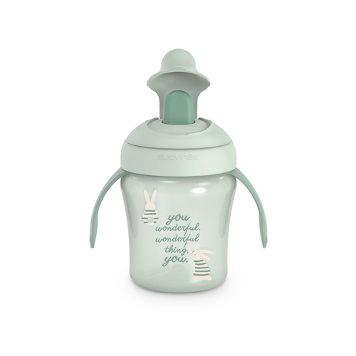 Kubek niekapek do nauki picia 200 ml - króliczek zielony | Wonderland 3