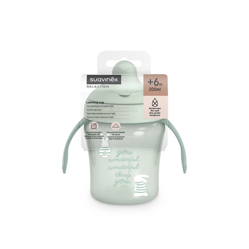 Kubek niekapek do nauki picia 200 ml - króliczek zielony | Wonderland 4