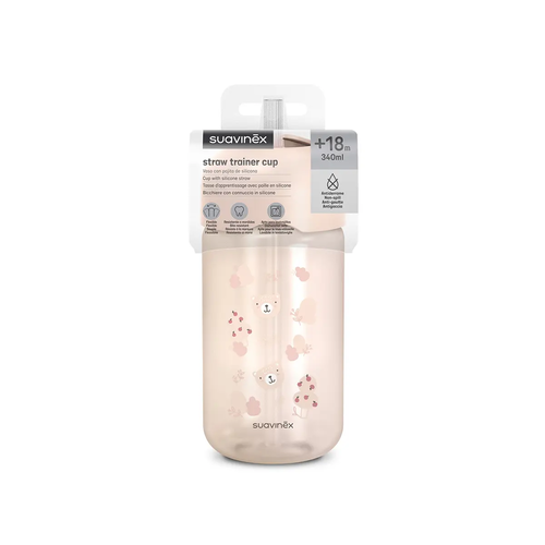 Bidon niekapek z rurką 340 ml – różowy | Wild & Free 3