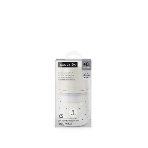 Butelka szklana SX Pro 120 ml, przepływ ultra wolny XS – beżowa | Wild & Free 3