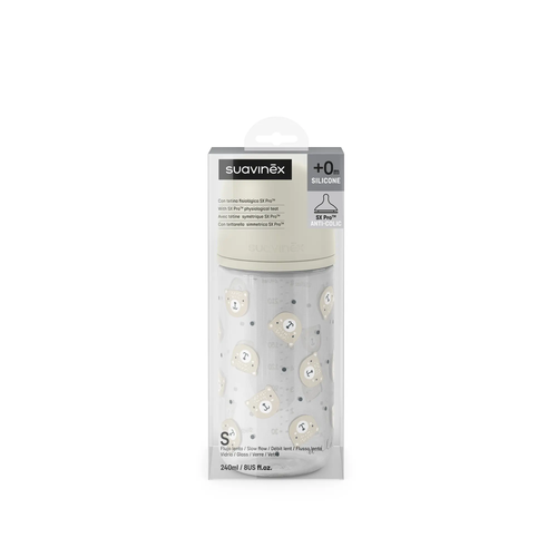 Butelka szklana SX Pro 240 ml, przepływ wolny S – beżowa | Wild & Free 3