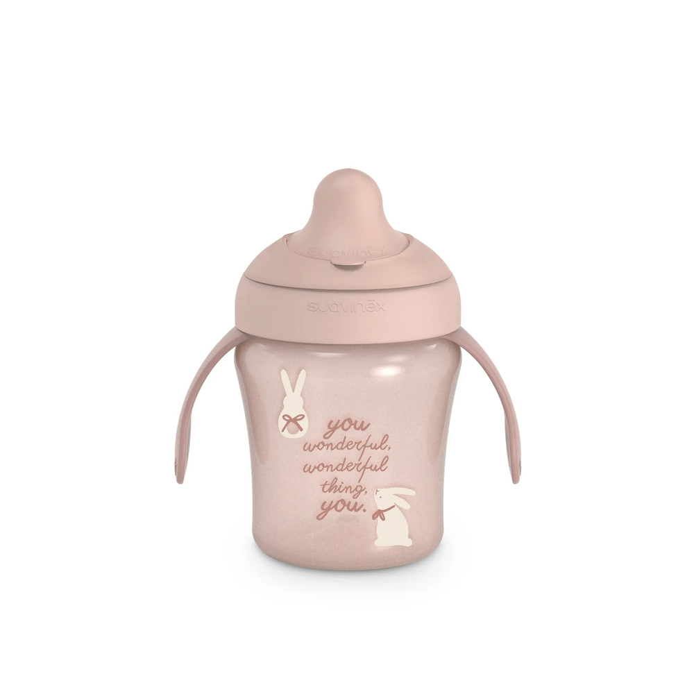 Kubek niekapek do nauki picia 200 ml - króliczek różowy | Wonderland 1