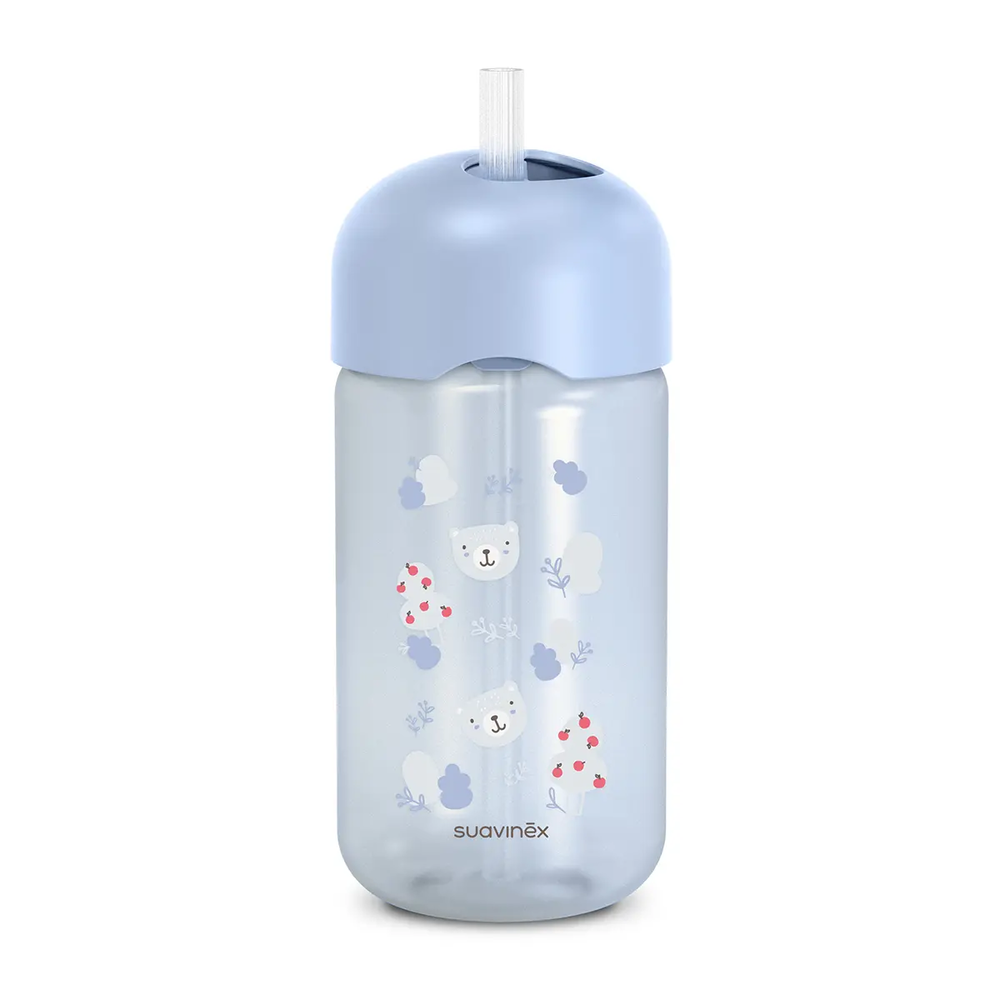 Bidon niekapek z rurką 340 ml – niebieski | Wild & Free 1
