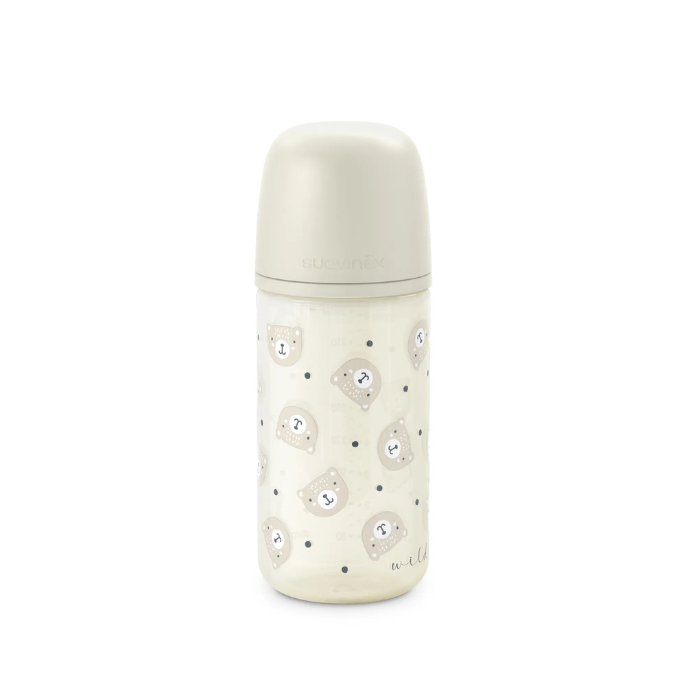 Butelka szklana SX Pro 240 ml, przepływ wolny S – beżowa | Wild & Free 1