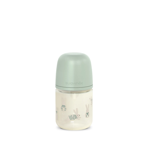 Butelka szklana SX Pro 120 ml, przepływ wolny S – króliczek zielony | Wonderland 1