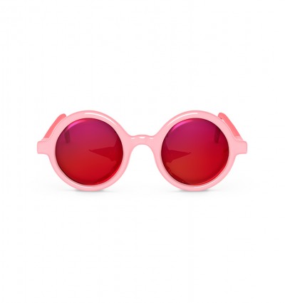 Okulary przeciwsłoneczne 0-12m okrągłe różowe 