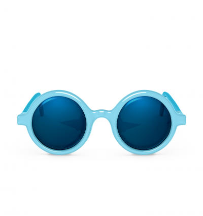 Okulary przeciwsłoneczne 0-12m okrągłe niebieskie