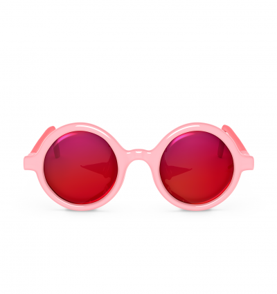 Okulary przeciwsłoneczne 0-12m okrągłe różowe 