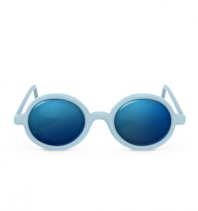 Okulary przeciwsłoneczne 12-24m okrągłe niebieskie
