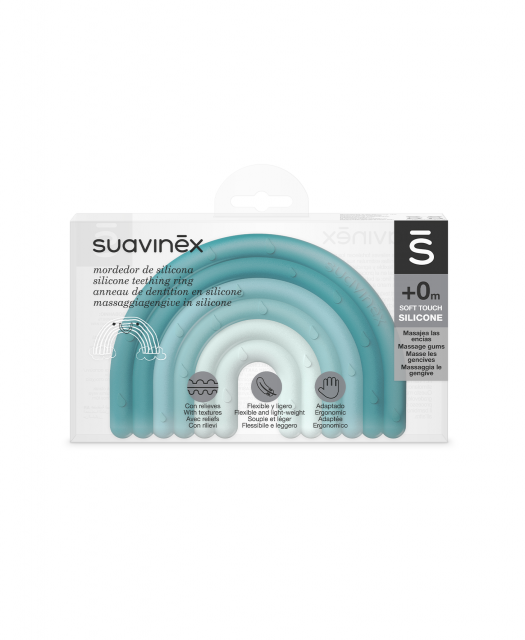 Packaging Silicone Teething Ring +0 Blue