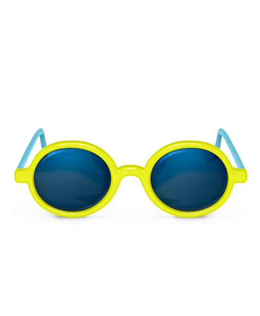 Okulary przeciwsłoneczne 12-24m okrągłe żółte