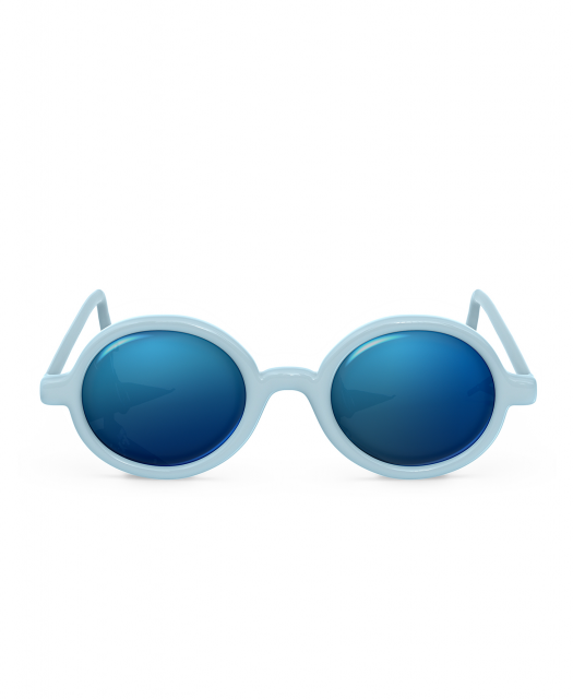 Okulary przeciwsłoneczne 12-24m okrągłe niebieskie