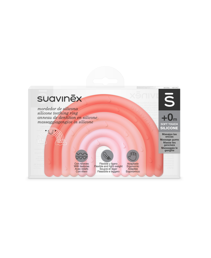 Packaging Silicone Teething Ring +0 Pink