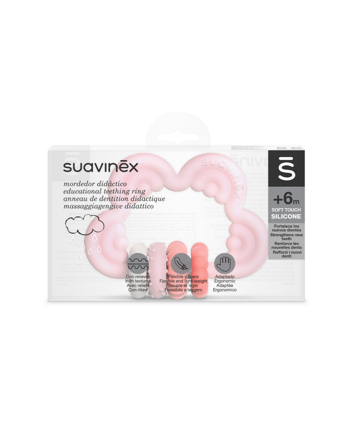 Packaging Silicone Teething Ring +6 Pink